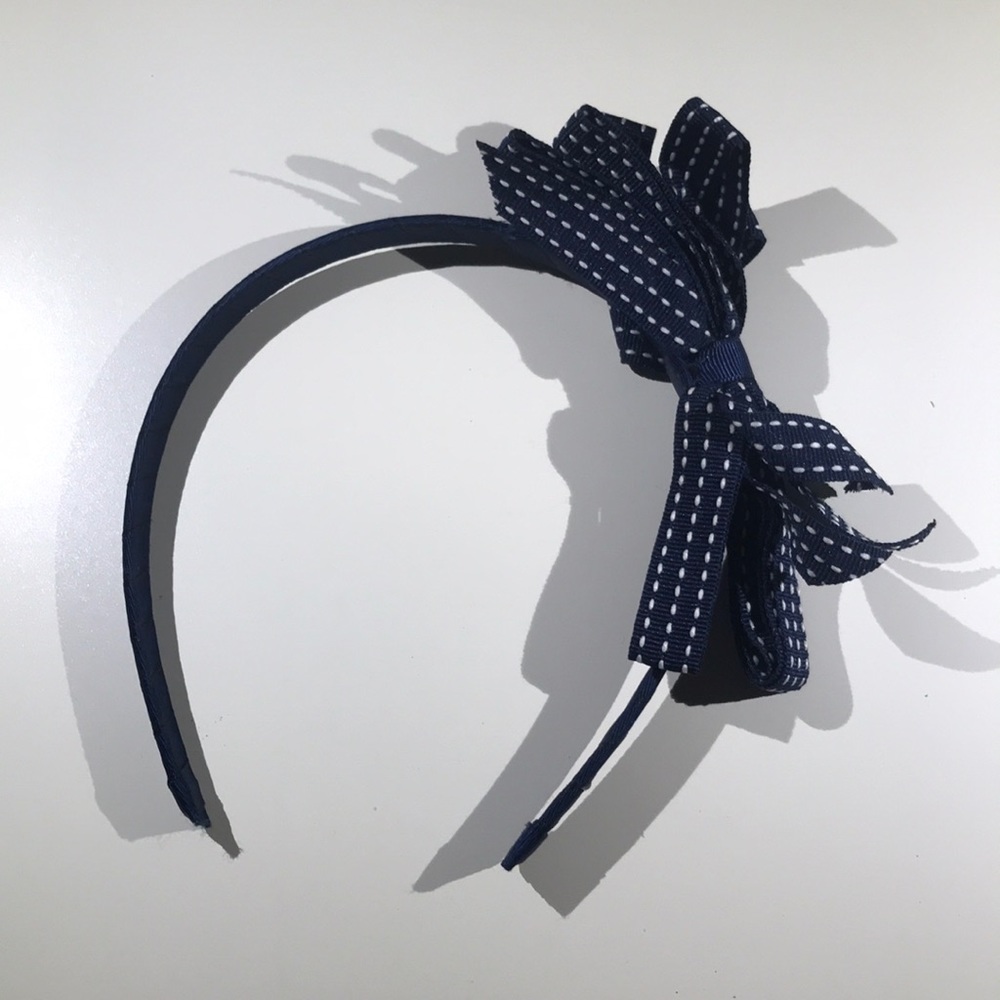 Navy Blue Handmade Bow Headband!
